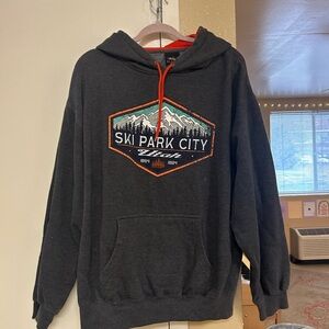 Ski Park City Charcoal Hoodie